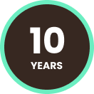 10 years of warranty